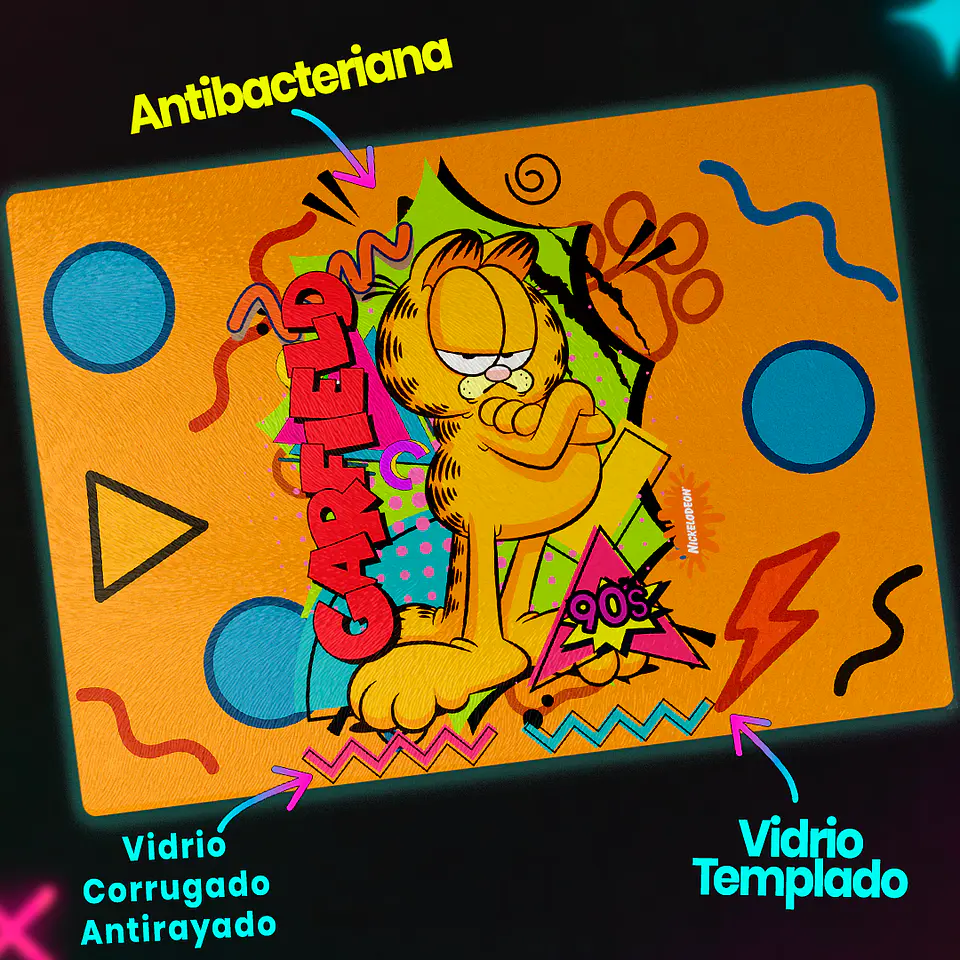 Tabla de cocina - Diseño Garfield Retro 90s 3