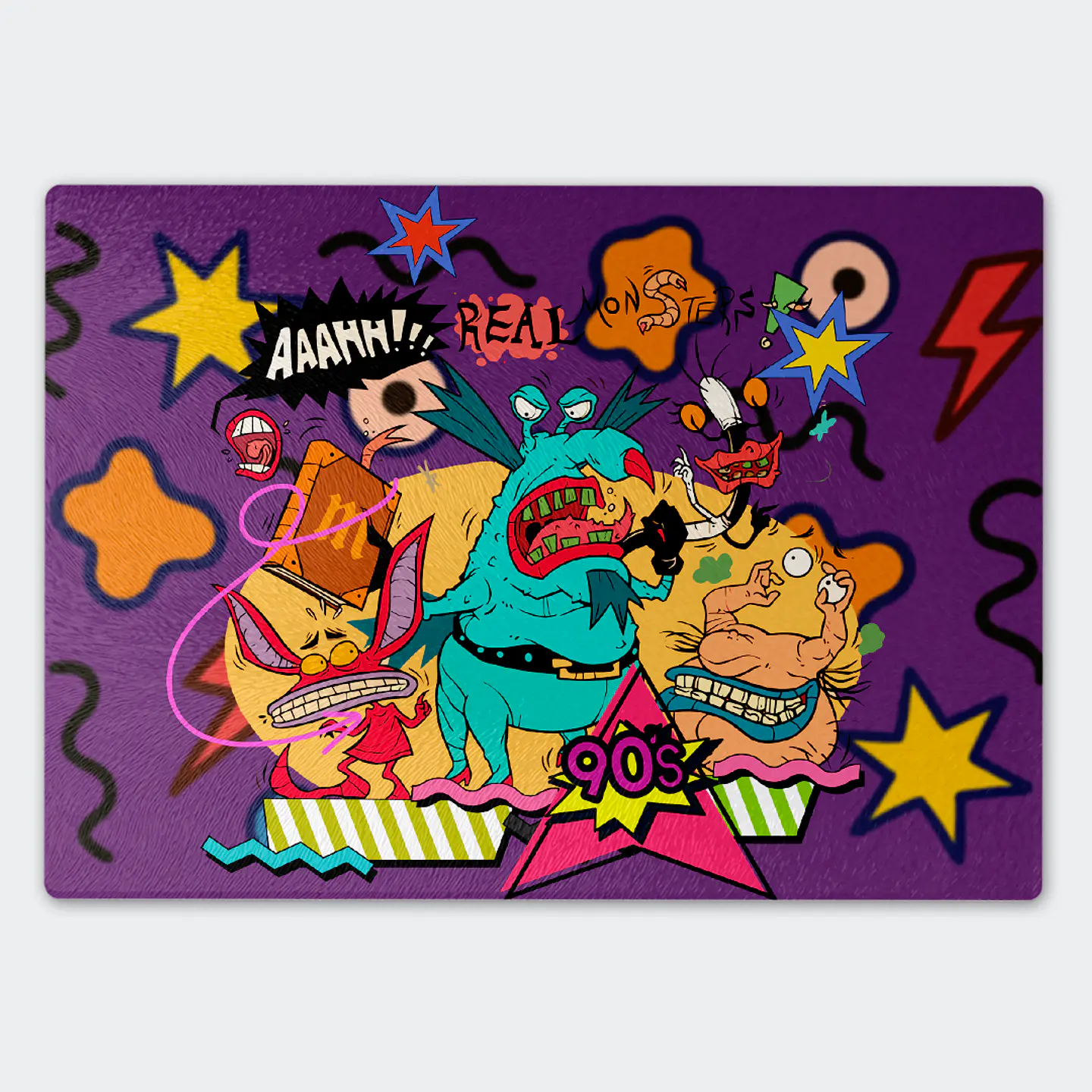 Tabla de cocina - Diseño Aaahh!!! Real Monsters Retro 1
