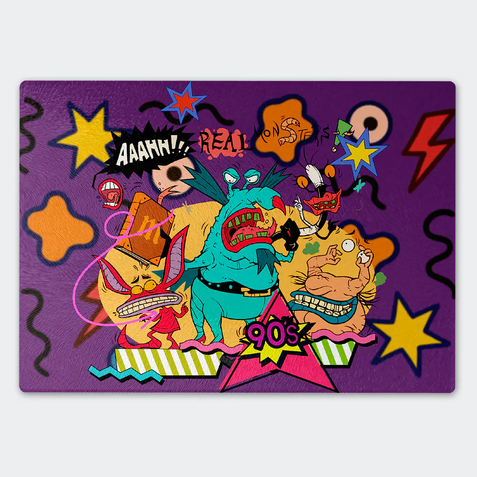 Tabla de cocina - Diseño Aaahh!!! Real Monsters Retro 1