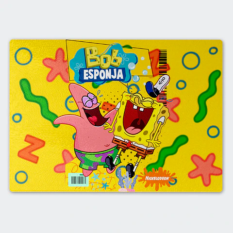 Tabla de cocina - Diseño Bob Esponja y Patricio Risa