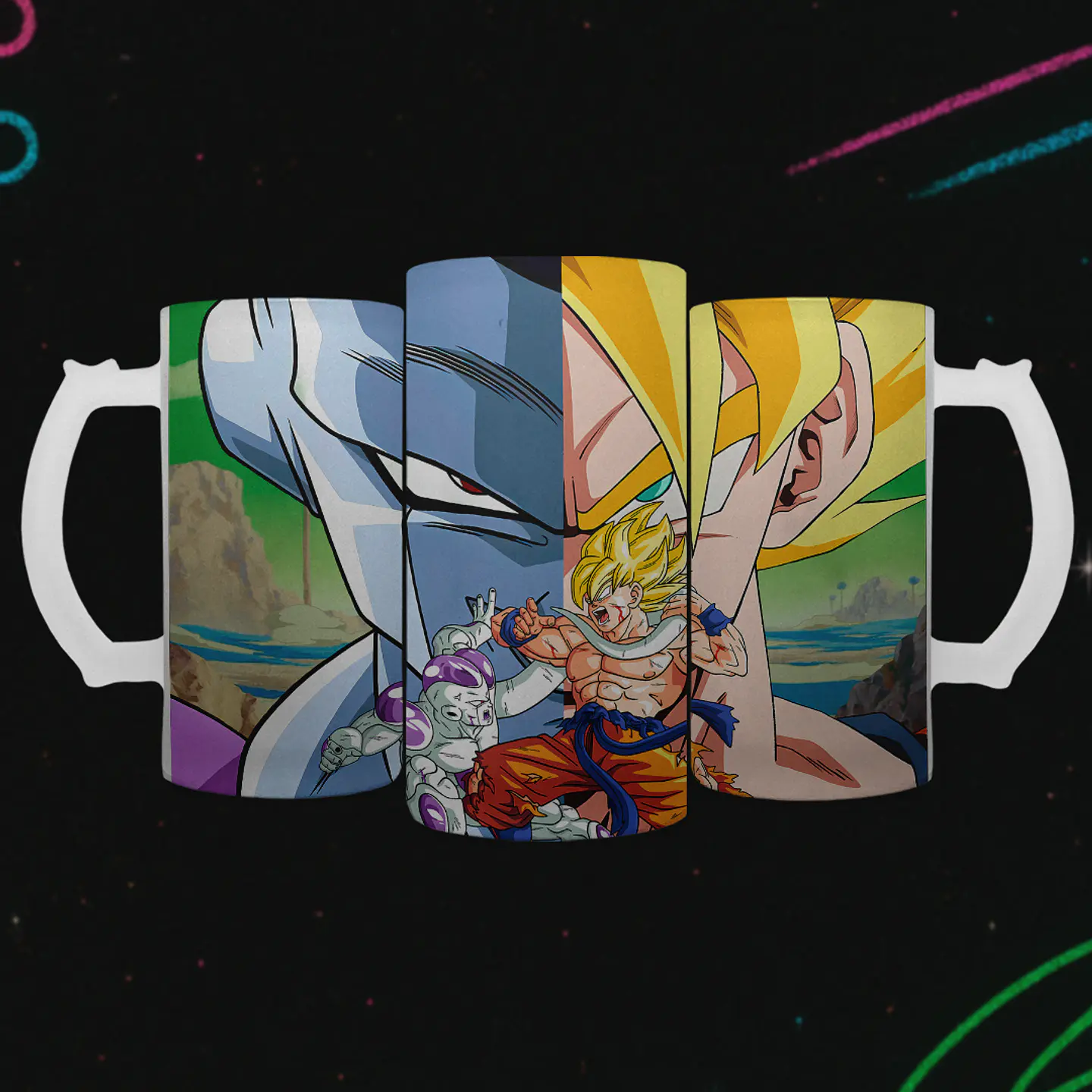 Shopero 500ml - Diseño Duelo Final en Namek: Goku vs Freezer 2