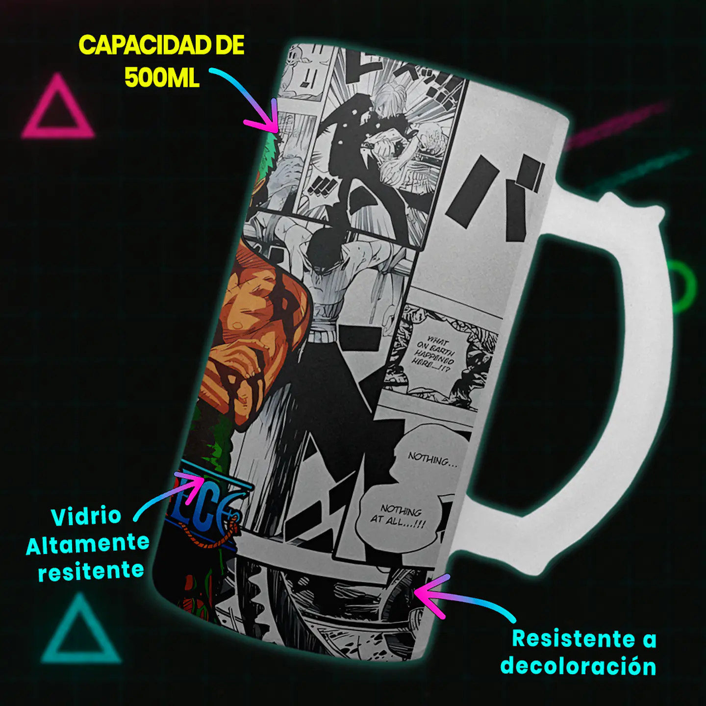 Shopero 500ml - Diseño Roronoa Zoro: No ha pasado nada 3