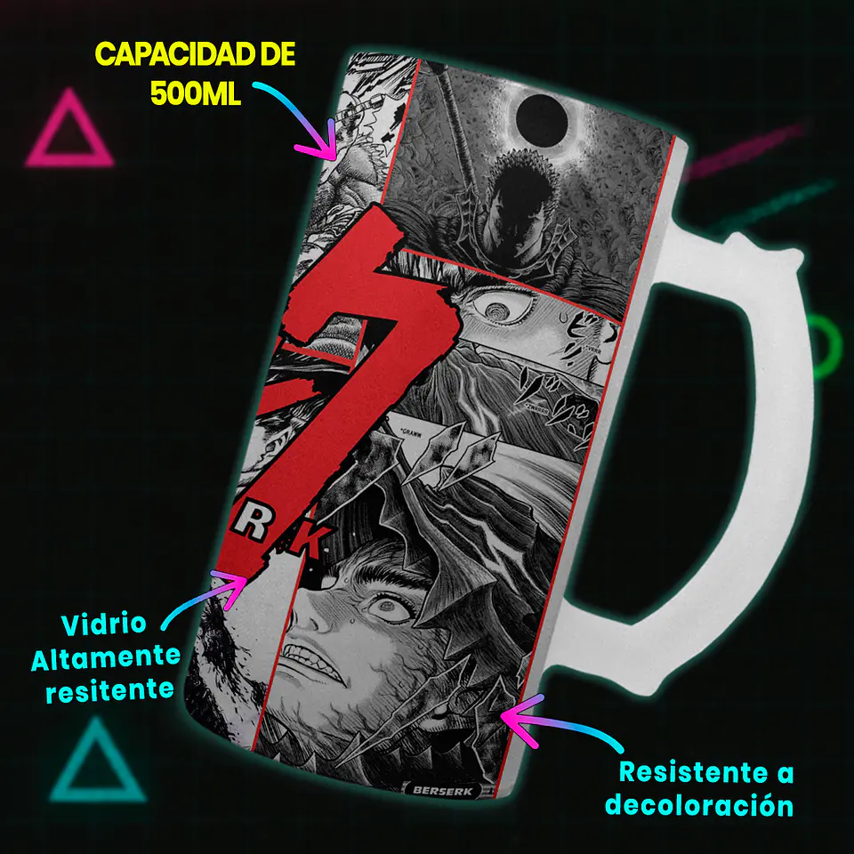 Shopero 500ml - Diseño Berserk: El Guerrero Negro y el Eclipse 3