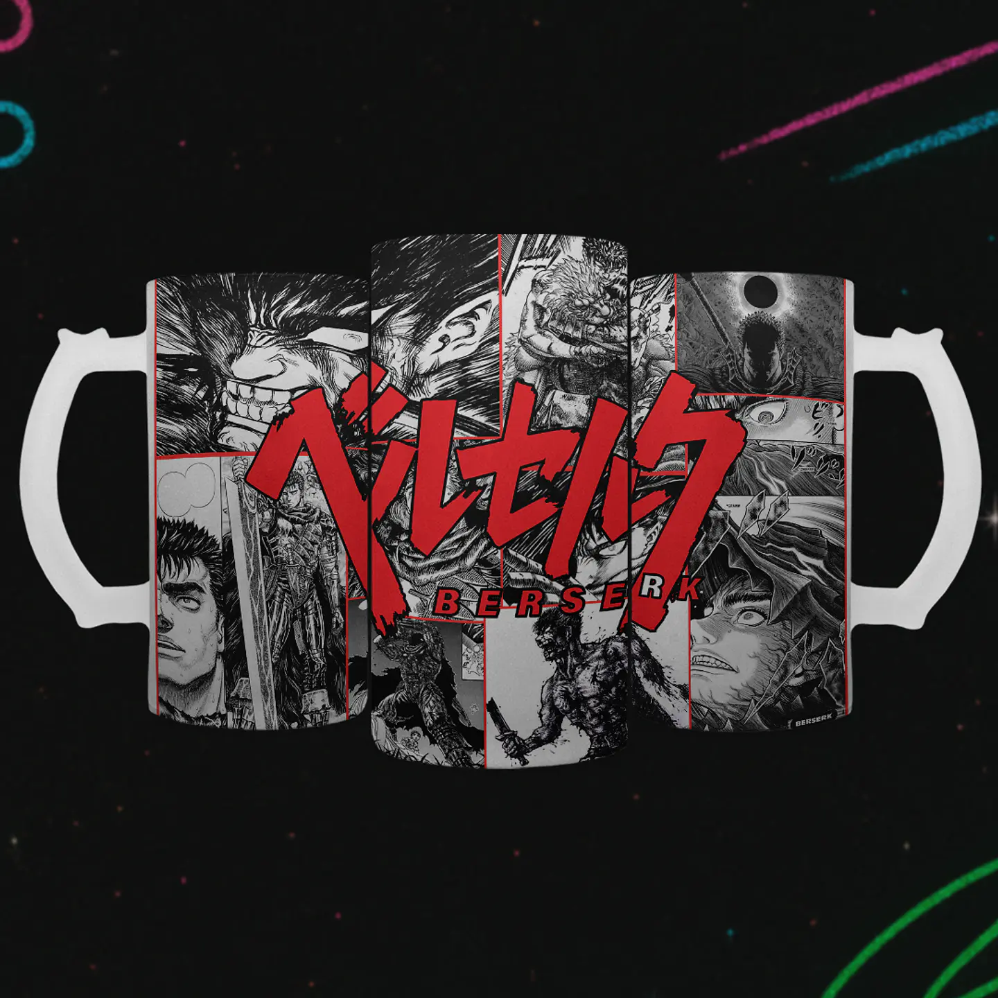 Shopero 500ml - Diseño Berserk: El Guerrero Negro y el Eclipse 2