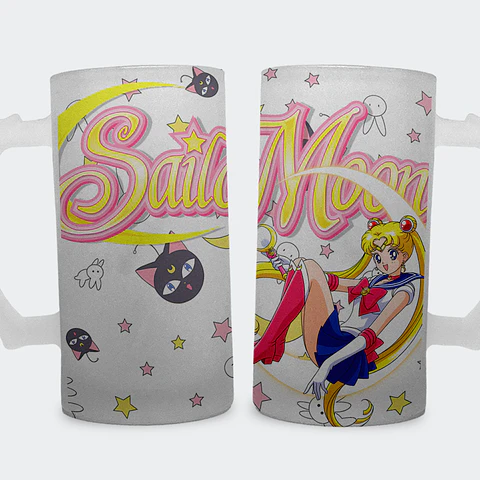 Shopero 500ml - Diseño Sailor Moon: Cristal de Plata y Poder Lunar