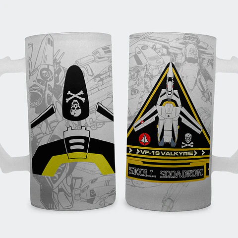 Shopero 500ml - Diseño VF-1S Valkyrie: Skull Squadron Leader