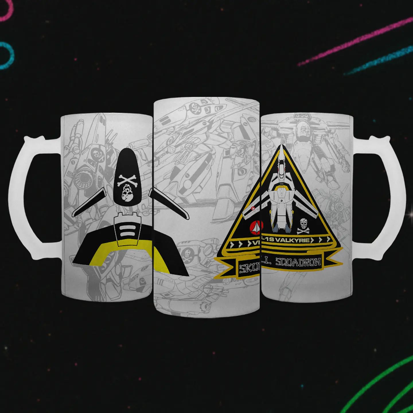 Shopero 500ml - Diseño VF-1S Valkyrie: Skull Squadron Leader 2