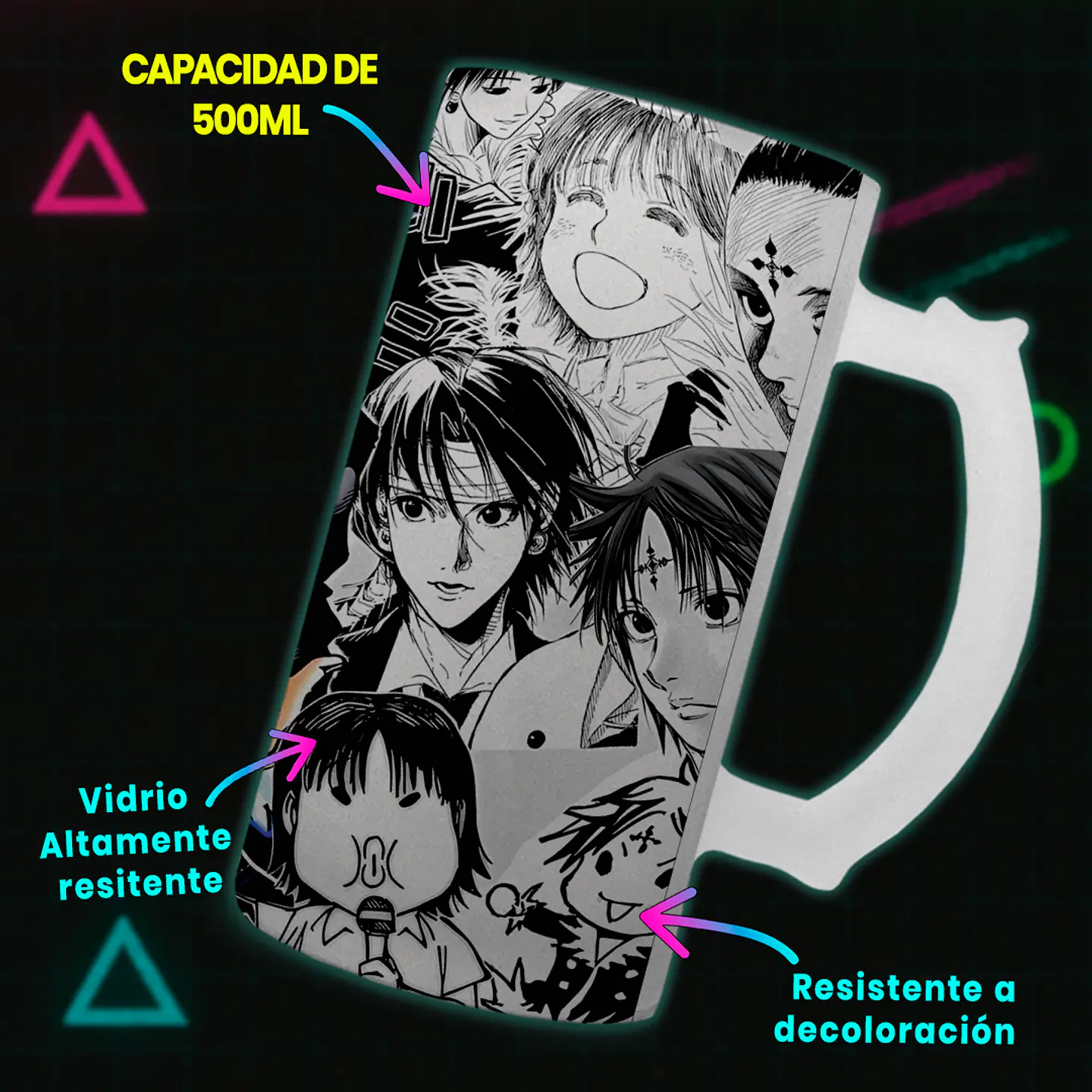 Shopero 500ml - Diseño Chrollo Lucilfer: El Líder de la Brigada Fantasma 3