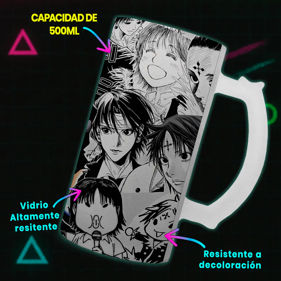 Shopero 500ml - Diseño Chrollo Lucilfer: El Líder de la Brigada Fantasma 3