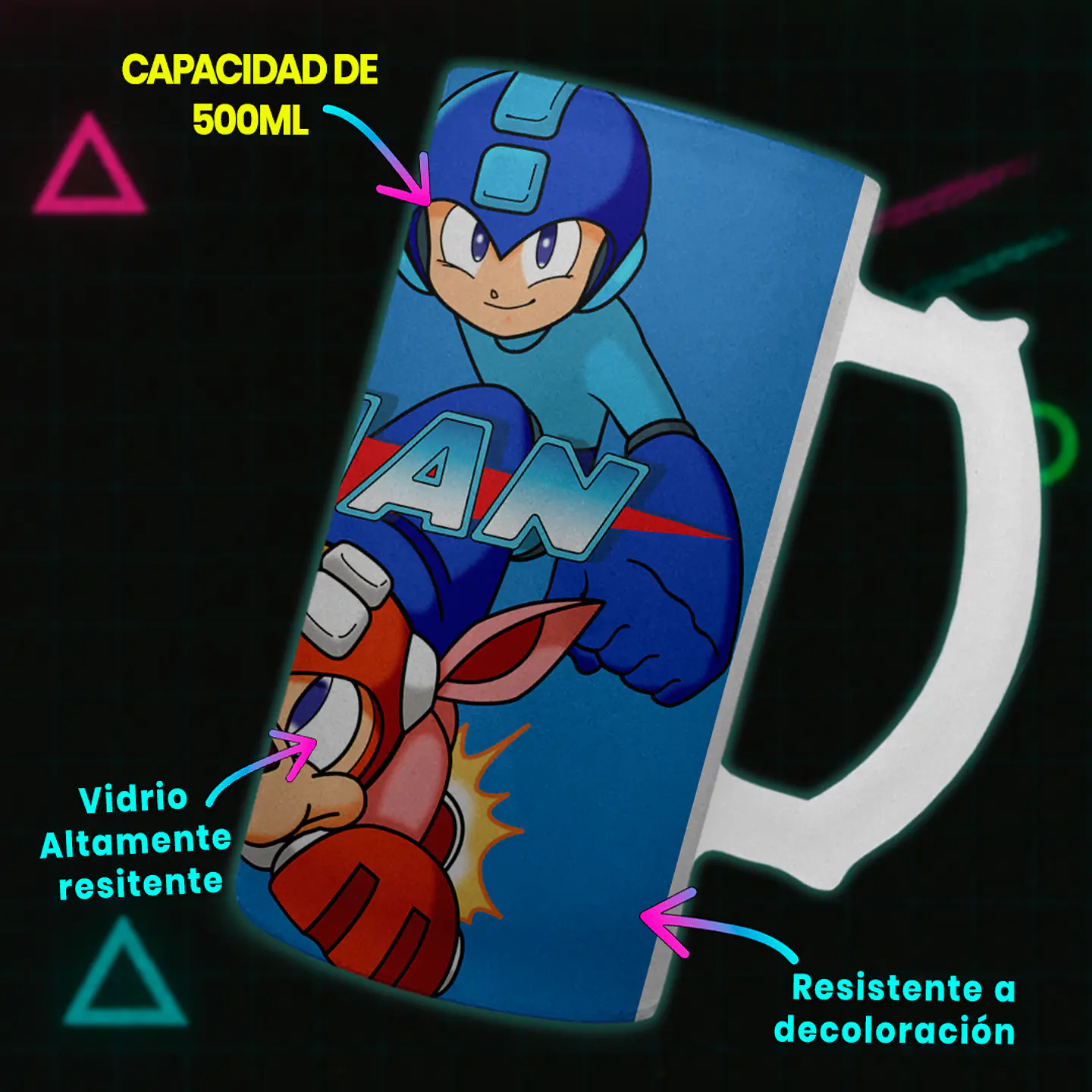 Shopero 500ml - Diseño Mega Man & Rush 3