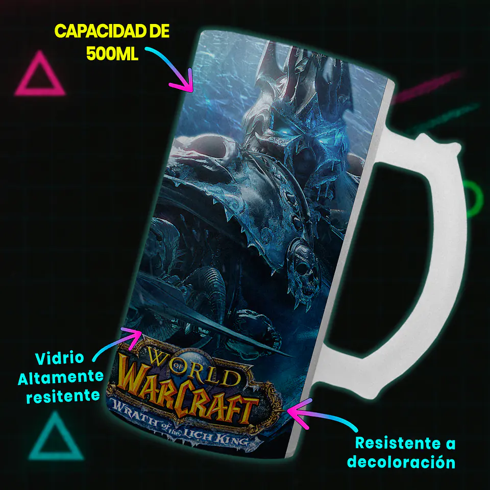 Shopero 500ml - Diseño Arthas El Rey Exánime  3