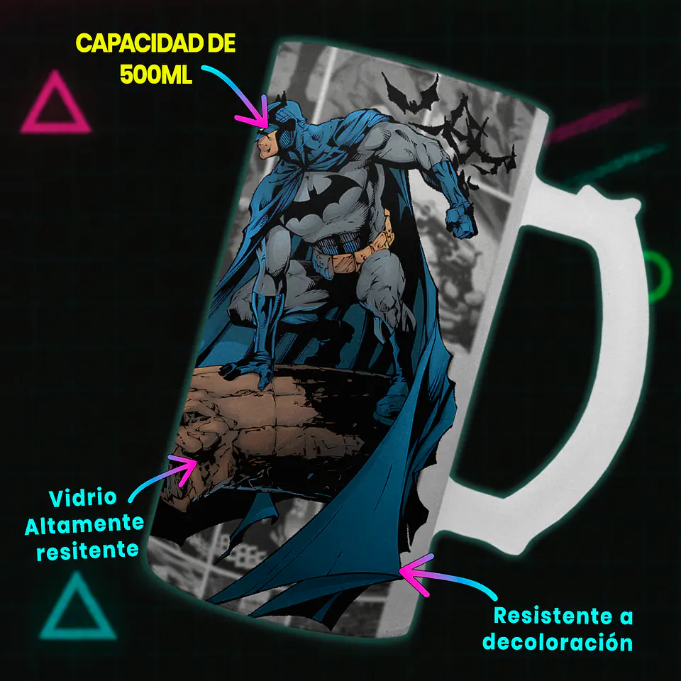 Shopero 500ml - Diseño Batman: Vigilante de Gotham & Joker 3