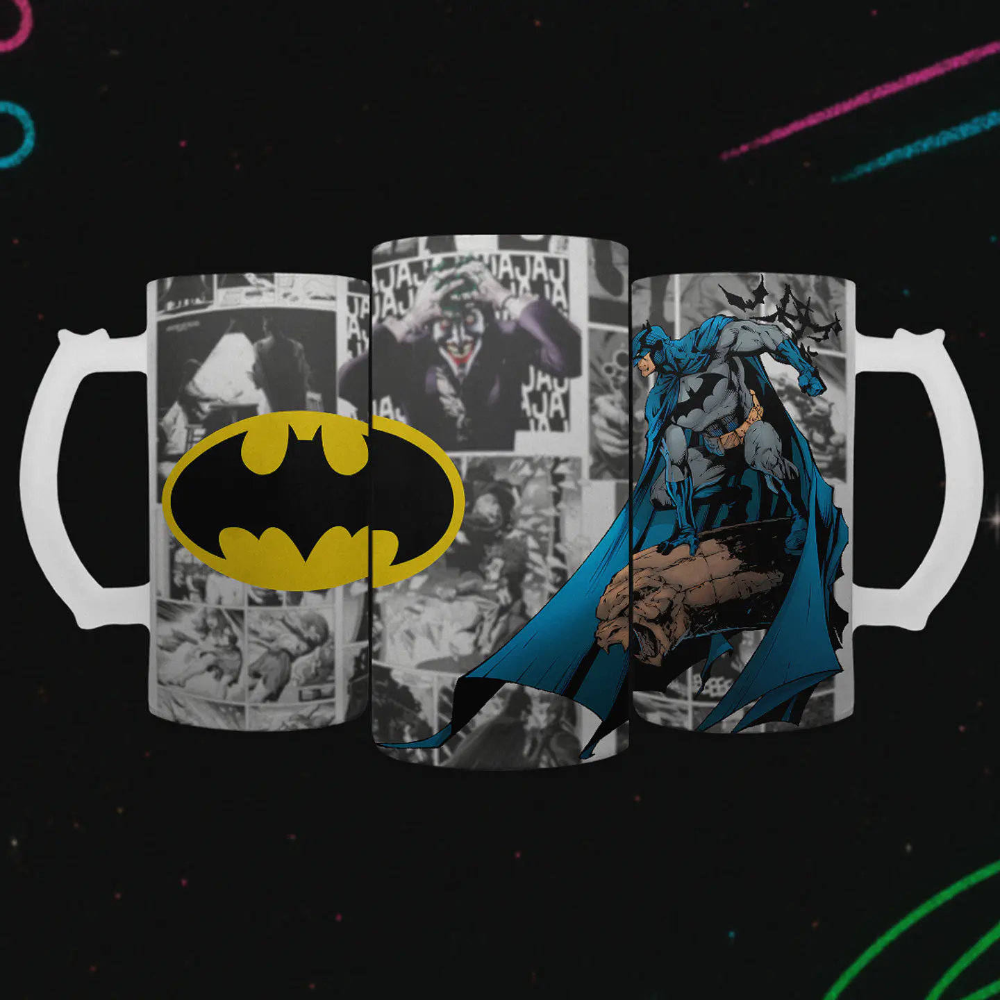 Shopero 500ml - Diseño Batman: Vigilante de Gotham & Joker 2