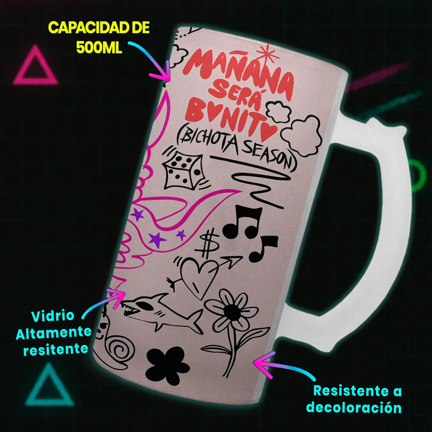 Shopero 500ml - Diseño Karol G: Mañana Será Bonito (Bichota Season) 3