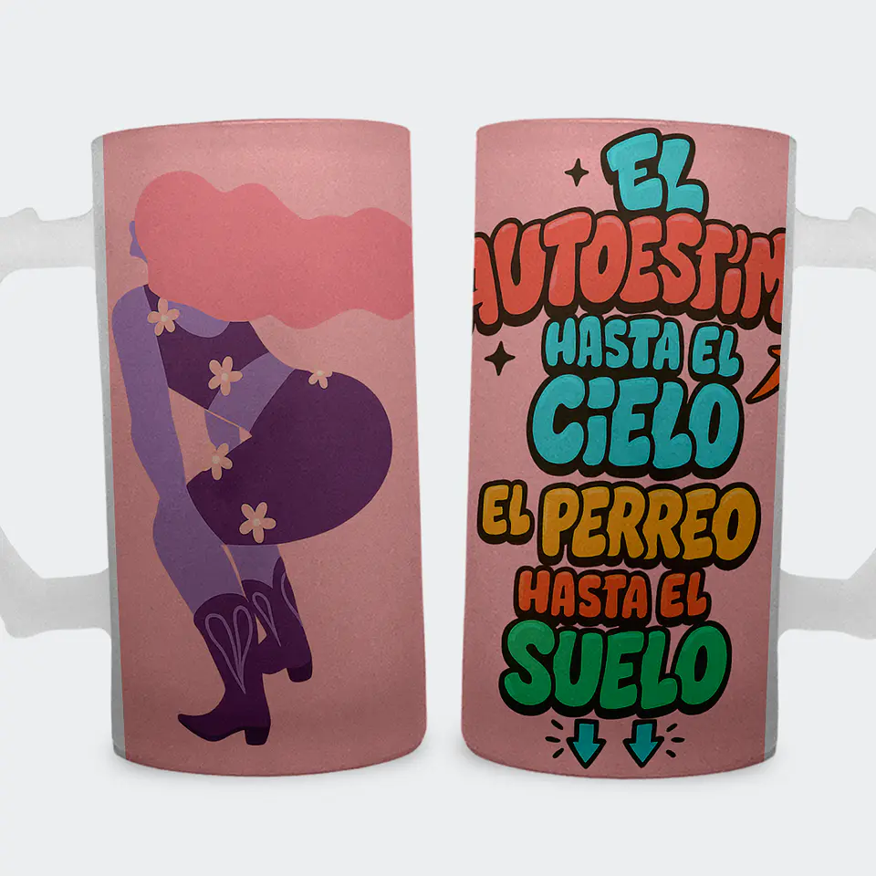 Shopero 500ml - Diseño Autoestima al Cielo: Empoderamiento y Perreo 1