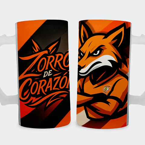 Shopero 500ml - Diseño Cobreloa: Zorro de Corazón