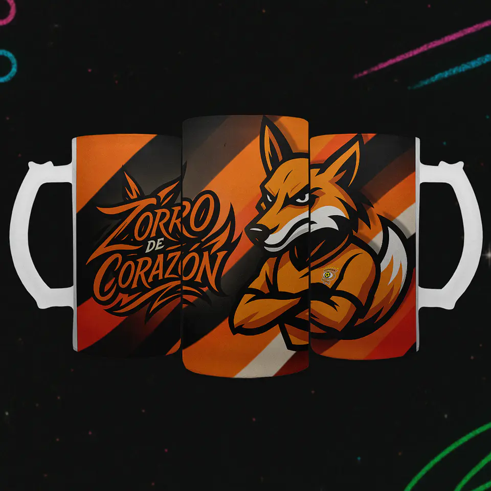 Shopero 500ml - Diseño Cobreloa: Zorro de Corazón 2