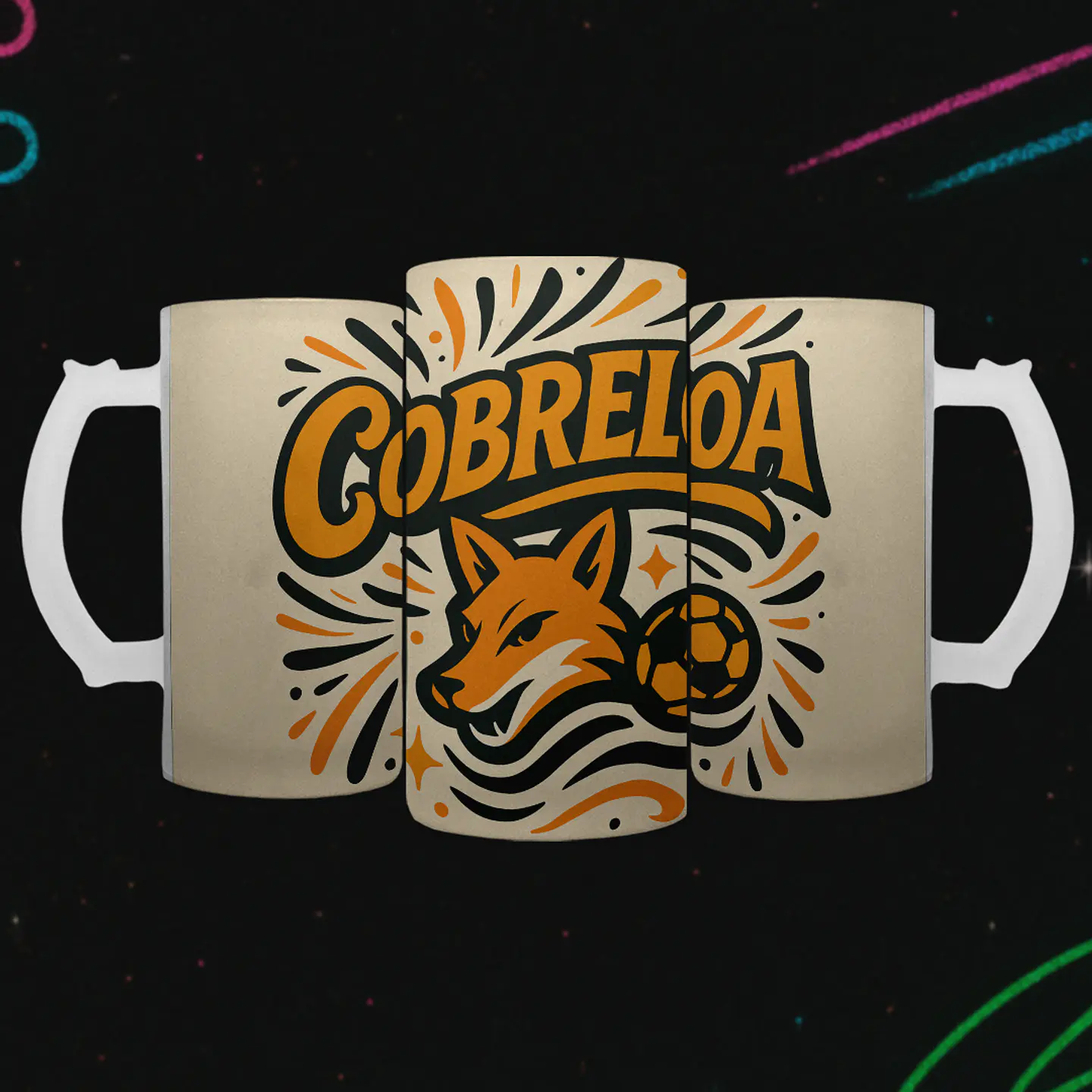 Shopero 500ml - Diseño Cobreloa: Zorro del Desierto Art 2