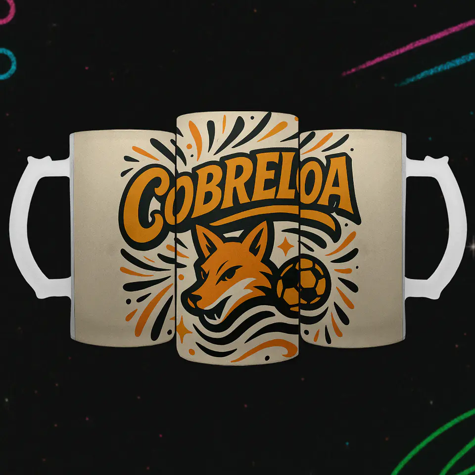 Shopero 500ml - Diseño Cobreloa: Zorro del Desierto Art 2