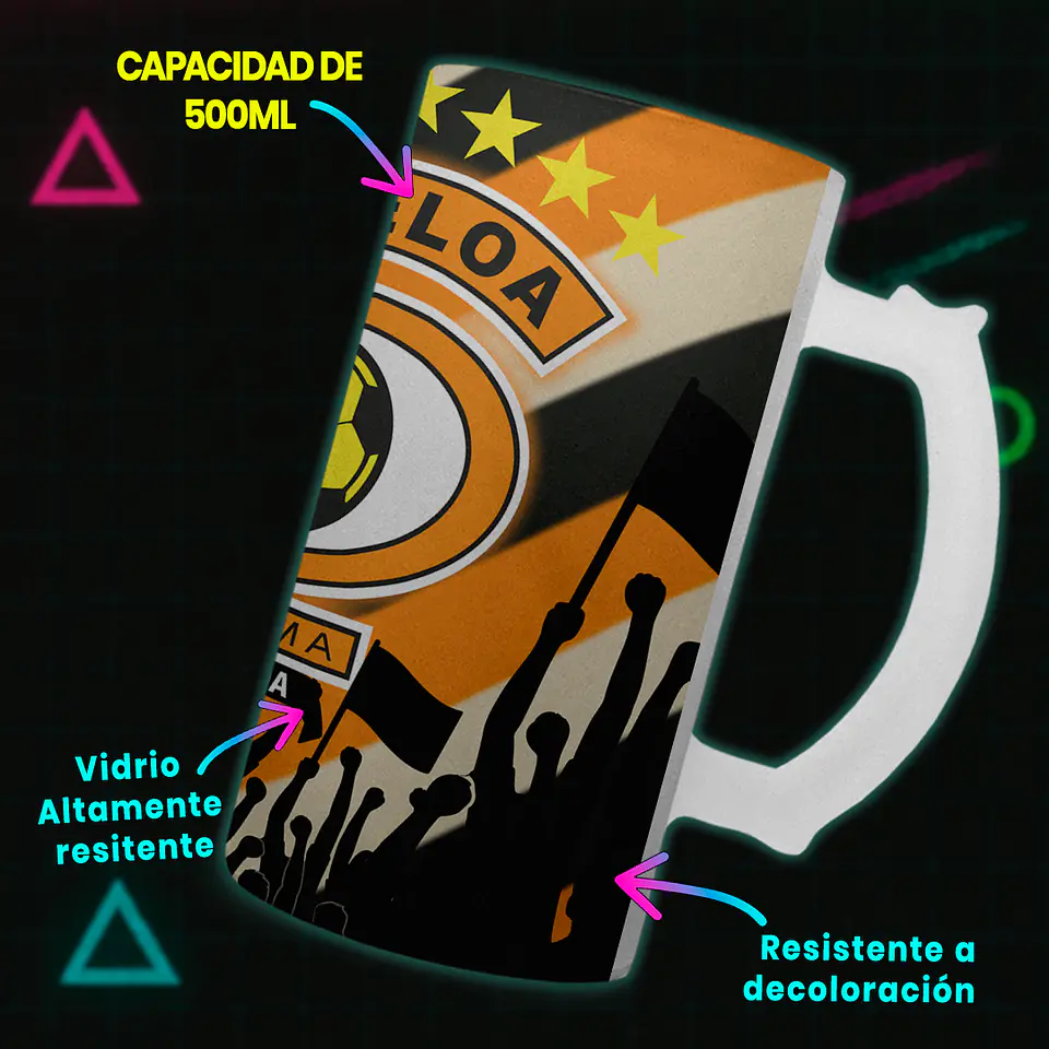 Shopero 500ml - Diseño Cobreloa: Orgullo de Calama y su Hinchada 3