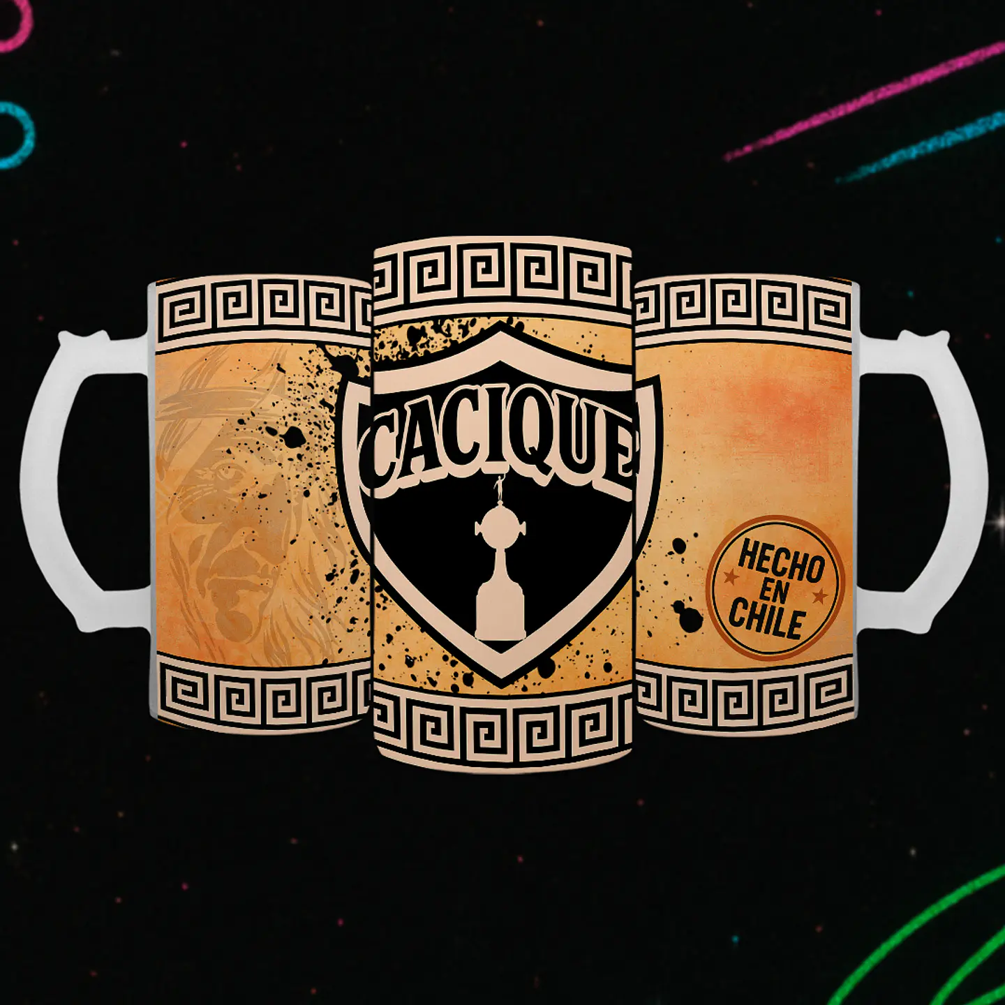 Shopero 500ml - Diseño Cacique: Gloria Eterna y Tradición 2