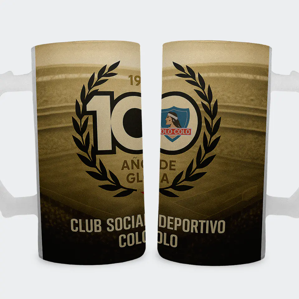 Shopero 500ml - Diseño Colo-Colo: 100 Años de Gloria (1925-2025) 1