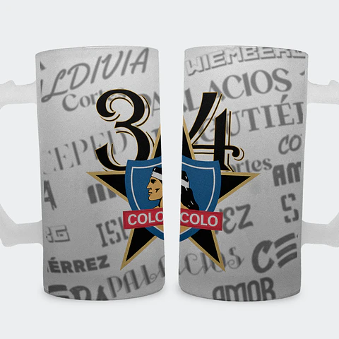 Shopero 500ml - Diseño Colo-Colo: La 34 y el Plantel de Gloria