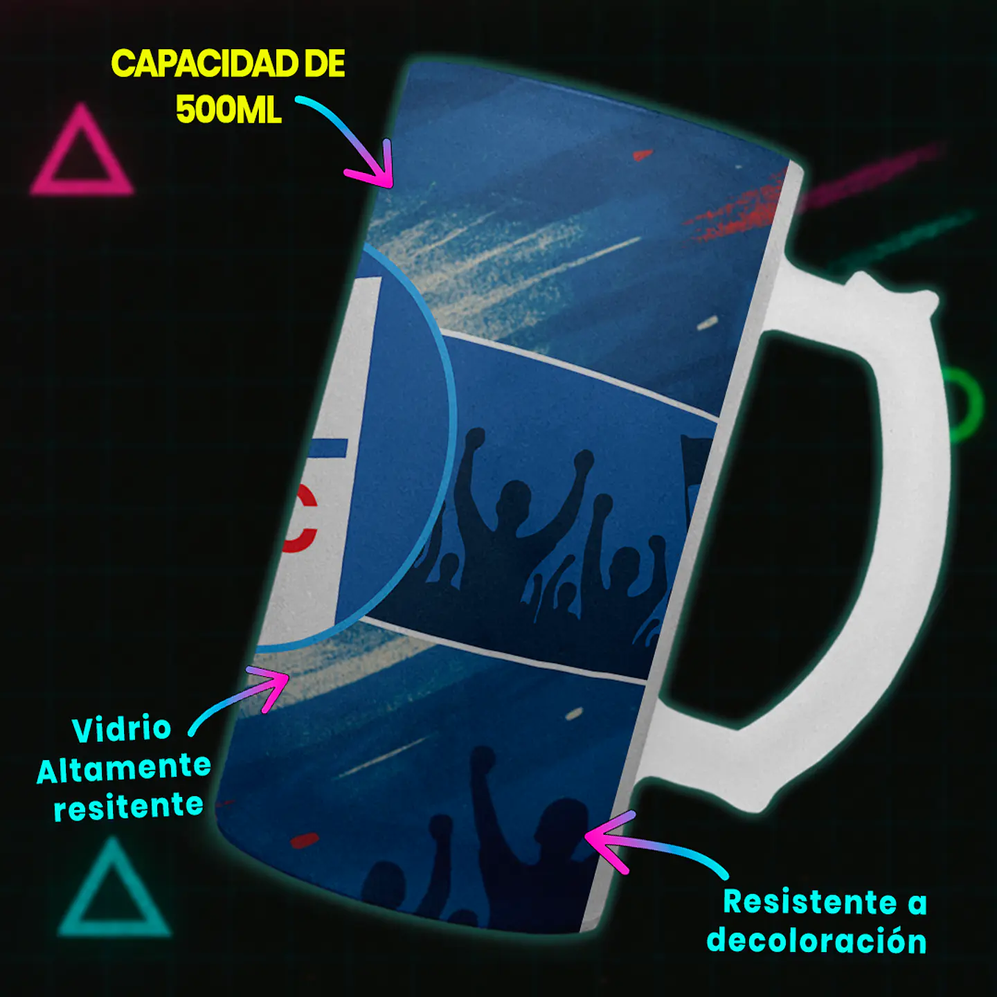 Shopero 500ml - Diseño U. Católica: Los Cruzados y su Hinchada 3