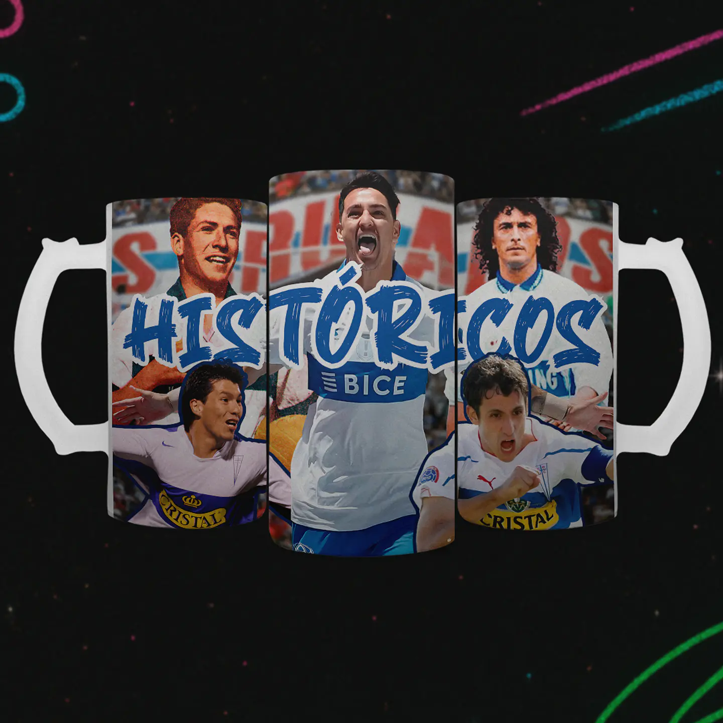 Shopero 500ml - Diseño U. Católica: Históricos Cruzados 2