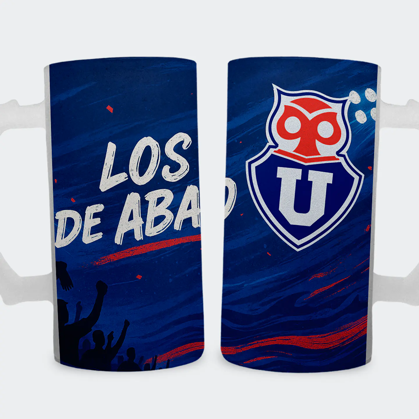 Shopero 500ml - Diseño U de Chile: Los de Abajo y el Sentimiento Azul 1