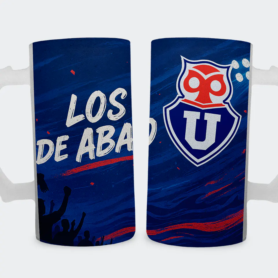 Shopero 500ml - Diseño U de Chile: Los de Abajo y el Sentimiento Azul 1