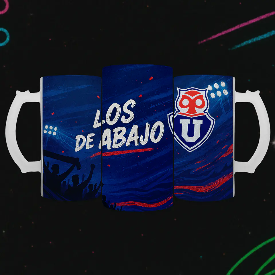 Shopero 500ml - Diseño U de Chile: Los de Abajo y el Sentimiento Azul 2