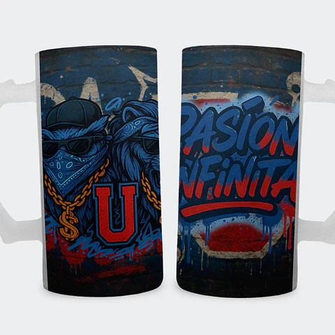 Shopero 500ml - Diseño U. de Chile: Pasión Infinita y Estilo Urbano