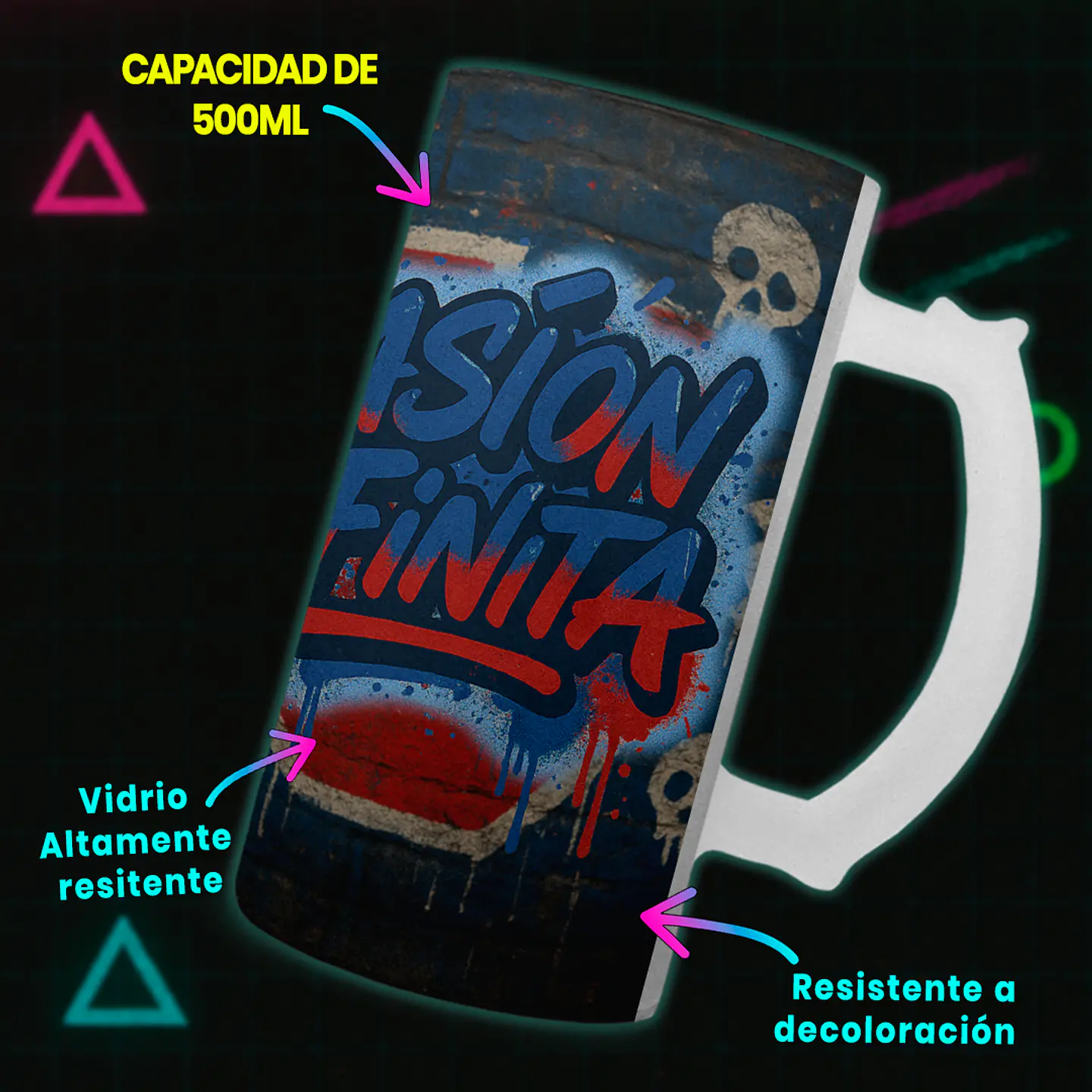 Shopero 500ml - Diseño U. de Chile: Pasión Infinita y Estilo Urbano 3