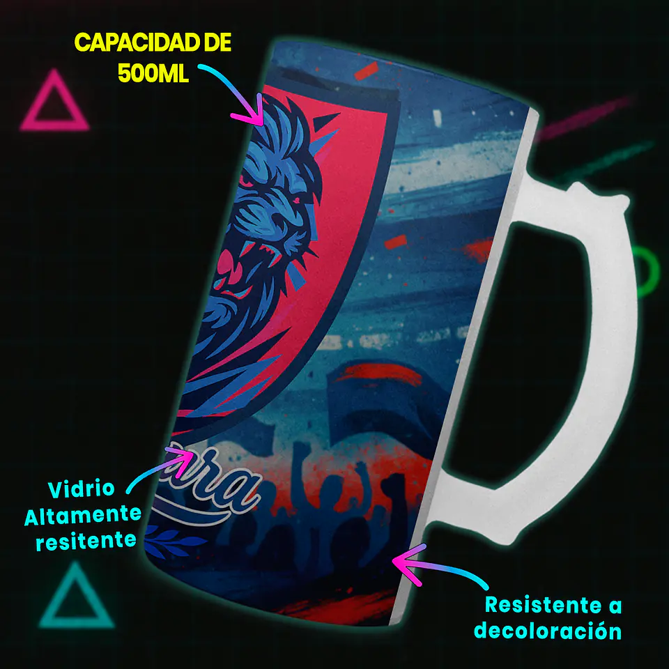 Shopero 500ml - Diseño U. de Chile: Bullalokura y Corazón Azul 3