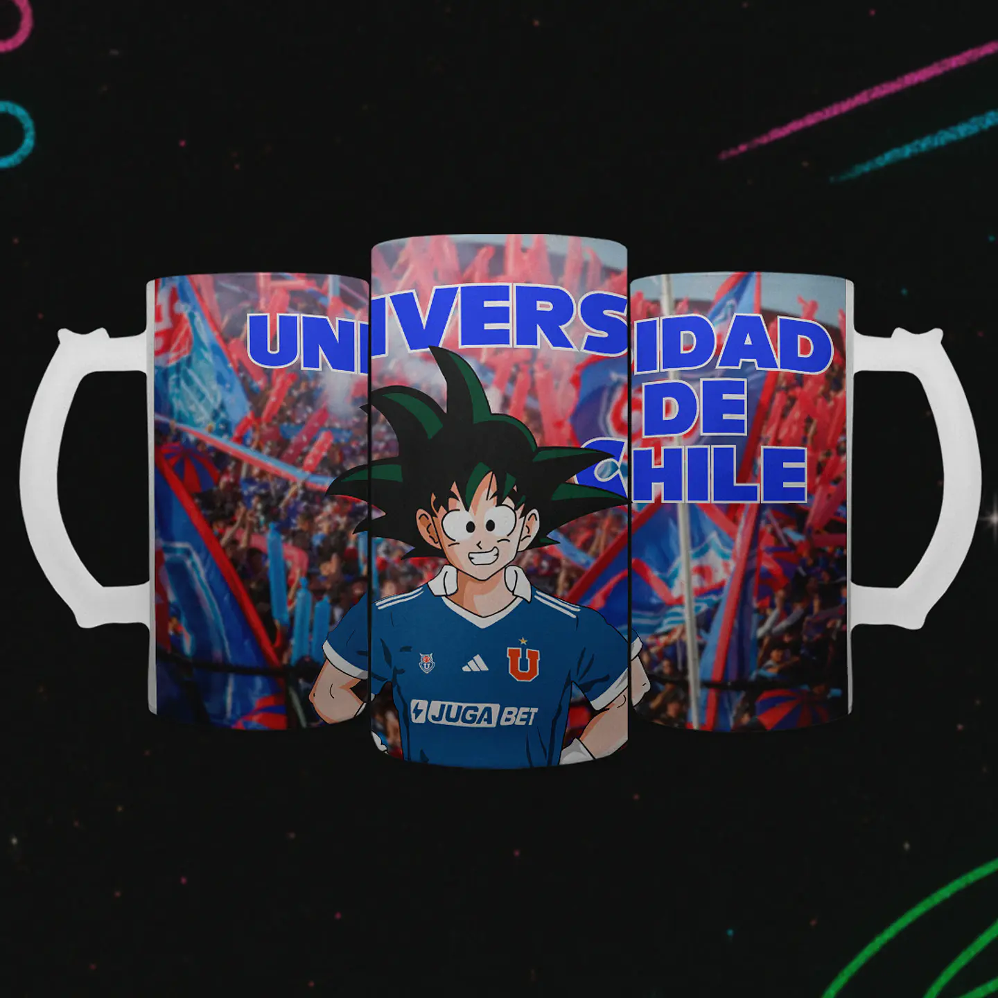 Shopero 500ml - Diseño U. de Chile: Goku Bullanguero 2