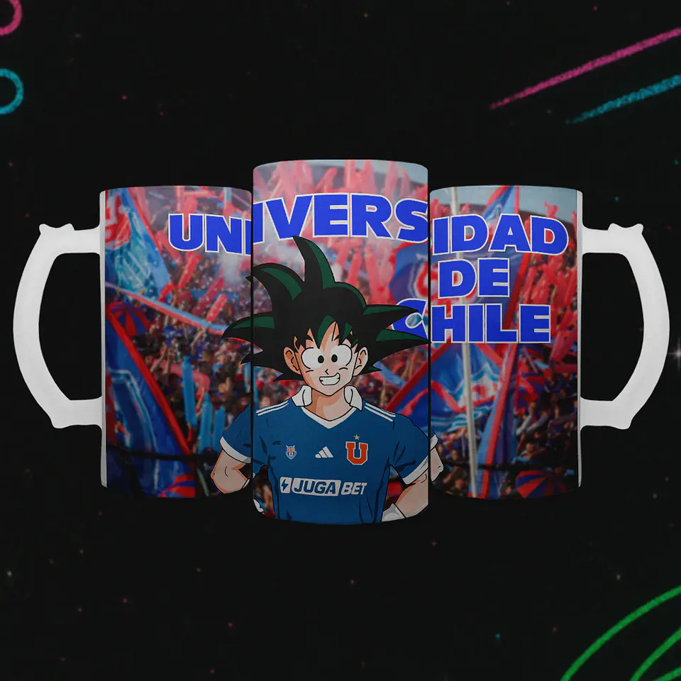 Shopero 500ml - Diseño U. de Chile: Goku Bullanguero 2