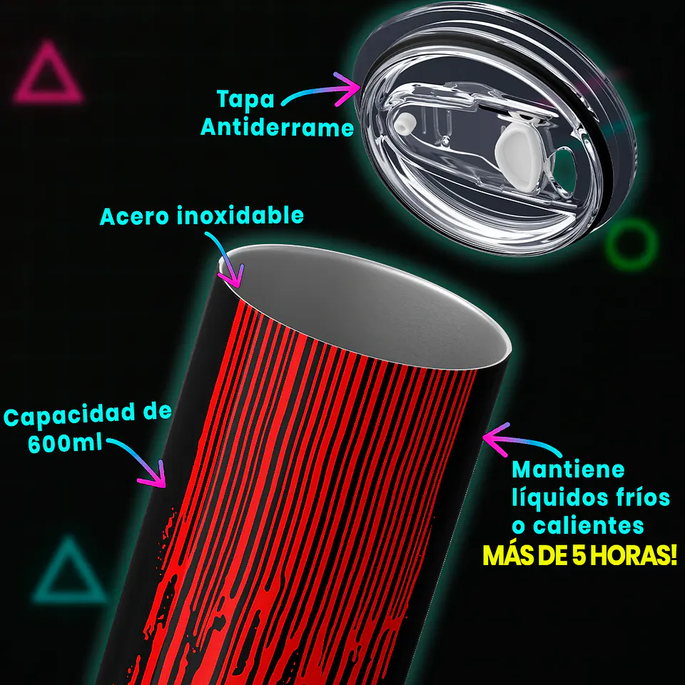 Vaso térmico 600ml - Diseño Slipknot Crimson Barcode 3