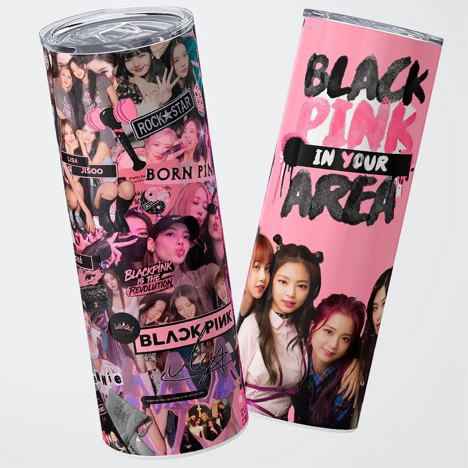 Vaso térmico 600ml – Diseño Blackpink Pink Revolution 1