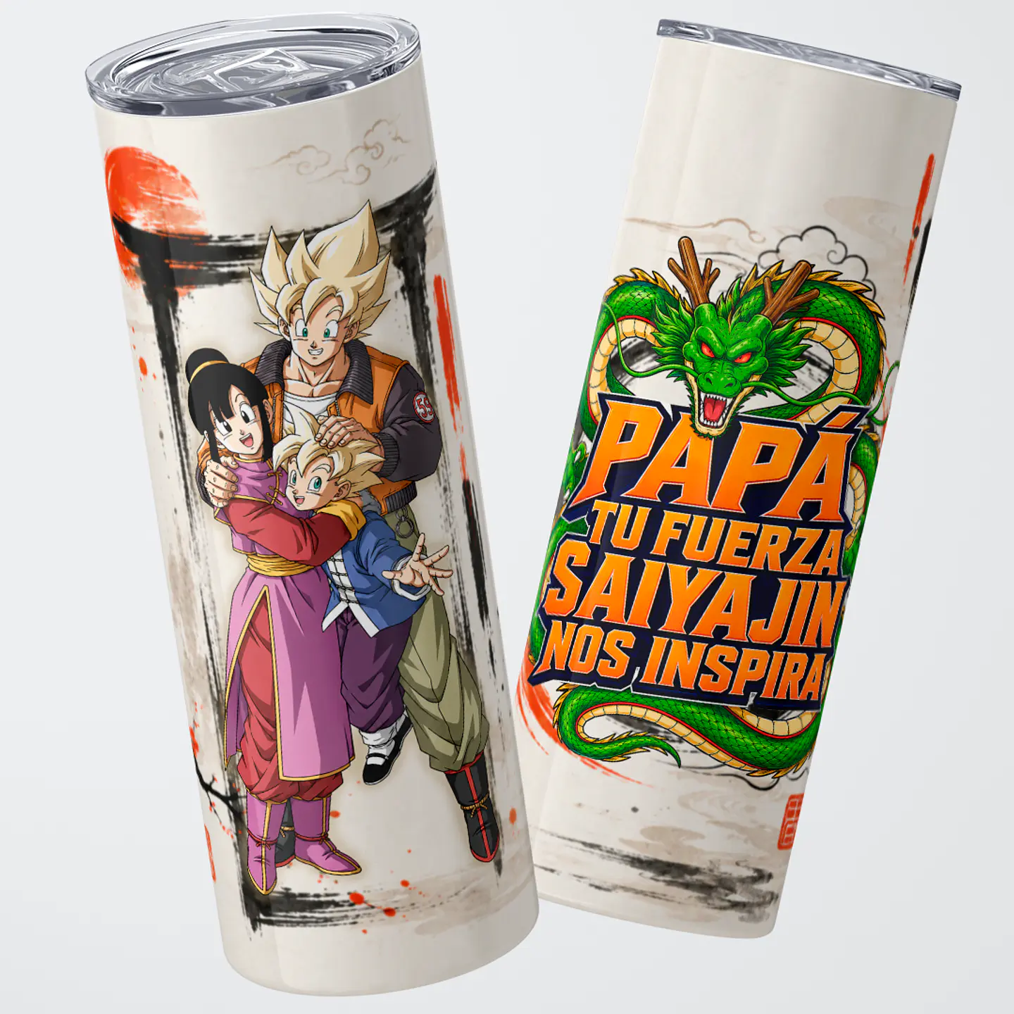 Vaso térmico 600ml - Diseño Goku Papá Fuerza Saiyajin 1
