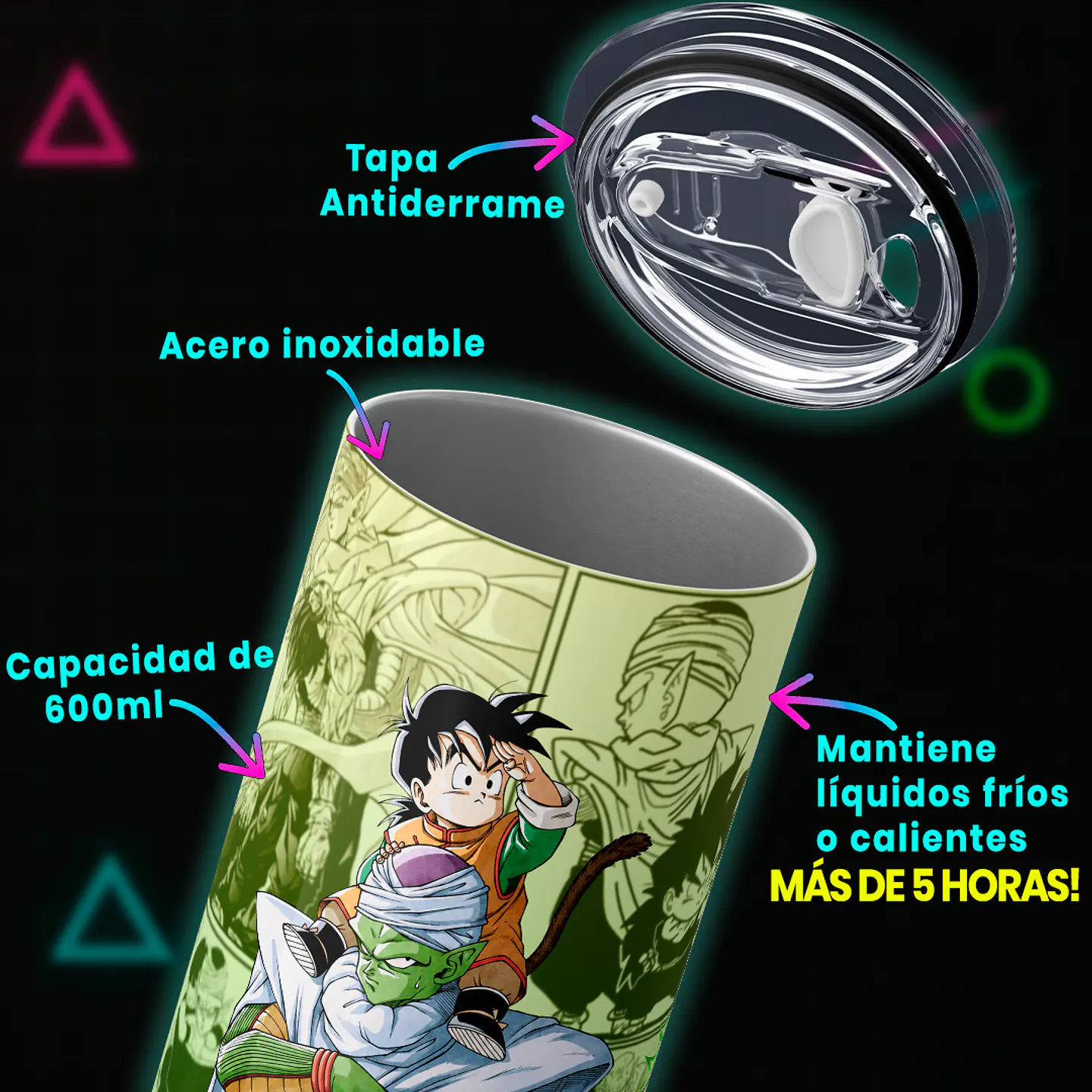 Vaso térmico 600ml - Diseño Padrastro Entrenamiento Namekusei 3