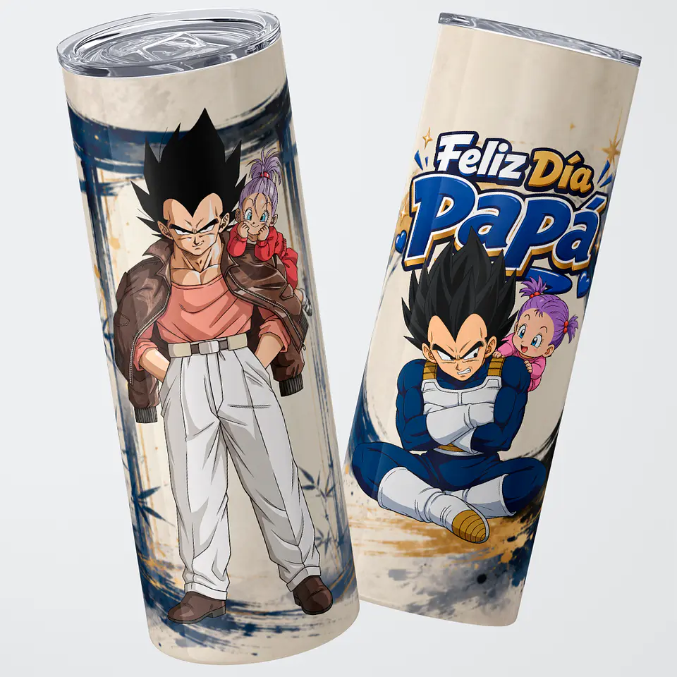 Vaso térmico 600ml - Diseño Papá Vegeta Orgullo Saiyajin 1