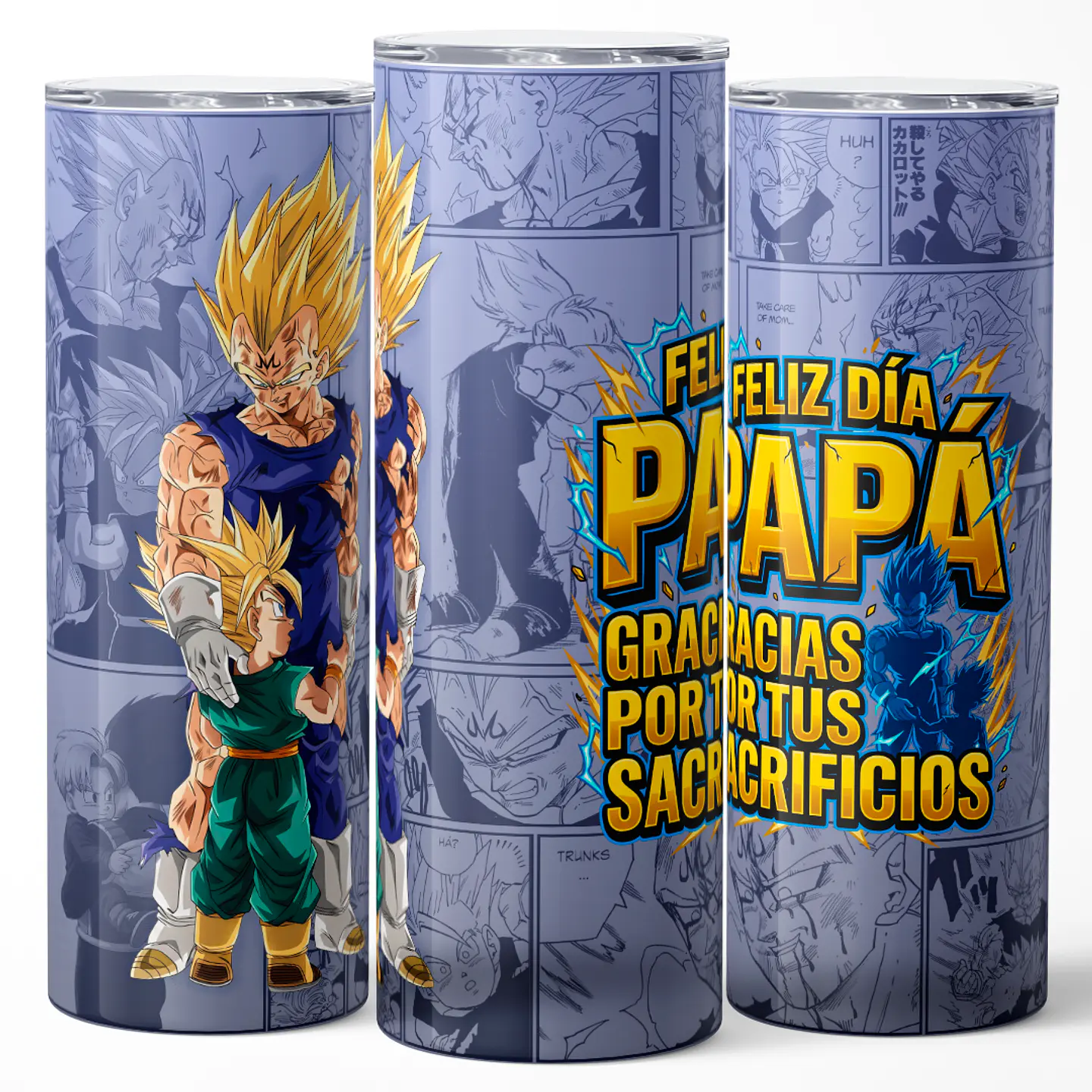 Vaso térmico 600ml - Diseño Papá Majin Vegeta Sacrificio Heroico 2
