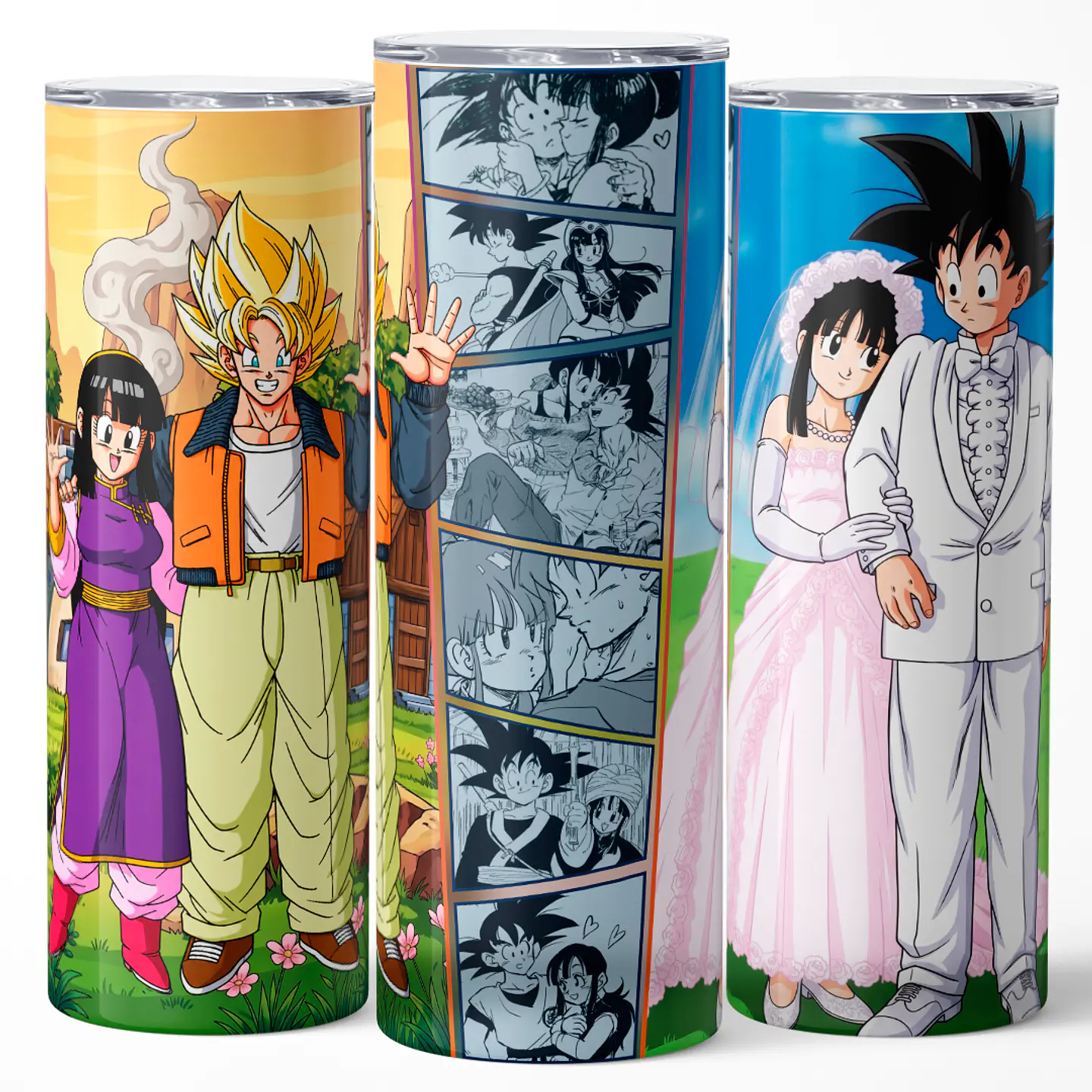 Vaso térmico 600 ml – Diseño Goku y Milk Historia de Amor 2