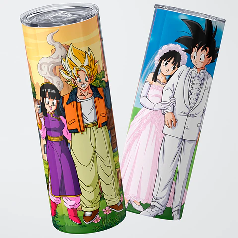 Vaso térmico 600 ml – Diseño Goku y Milk Historia de Amor