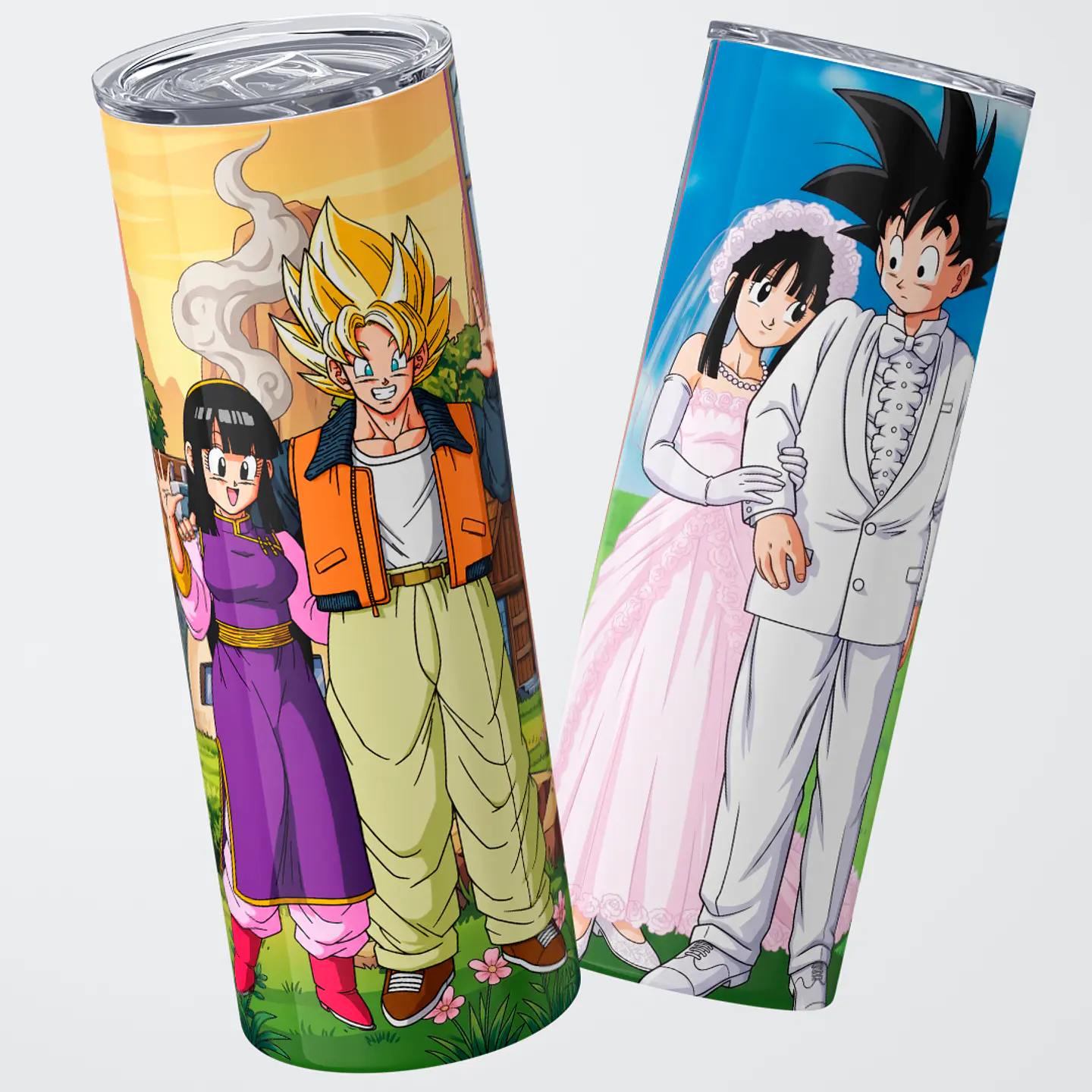 Vaso térmico 600 ml – Diseño Goku y Milk Historia de Amor 1