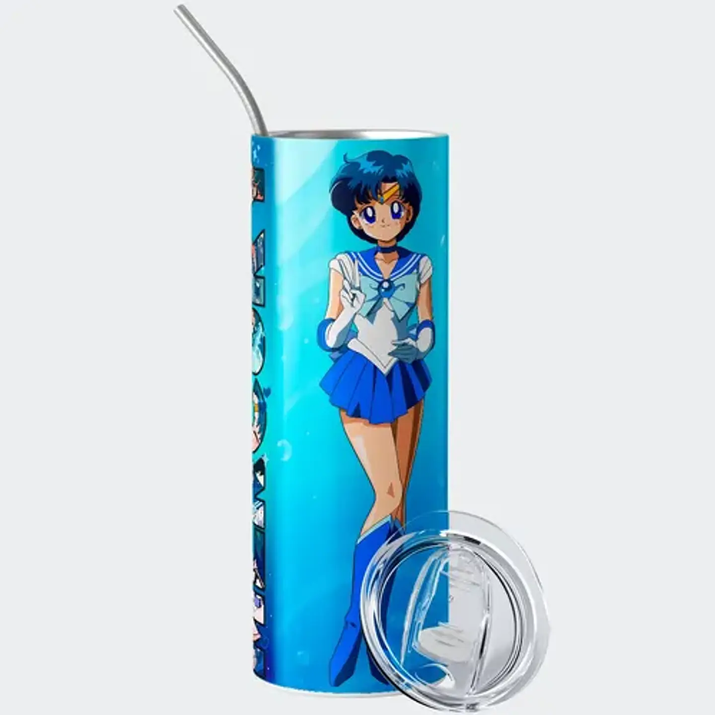Mug Termo Sailor Moon Mercury Aqua Bubble 600ml 2