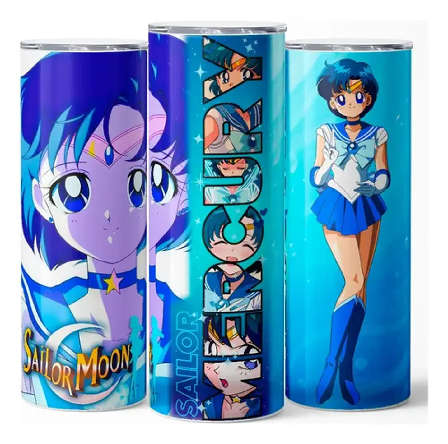 Mug Termo Sailor Moon Mercury Aqua Bubble 600ml 3