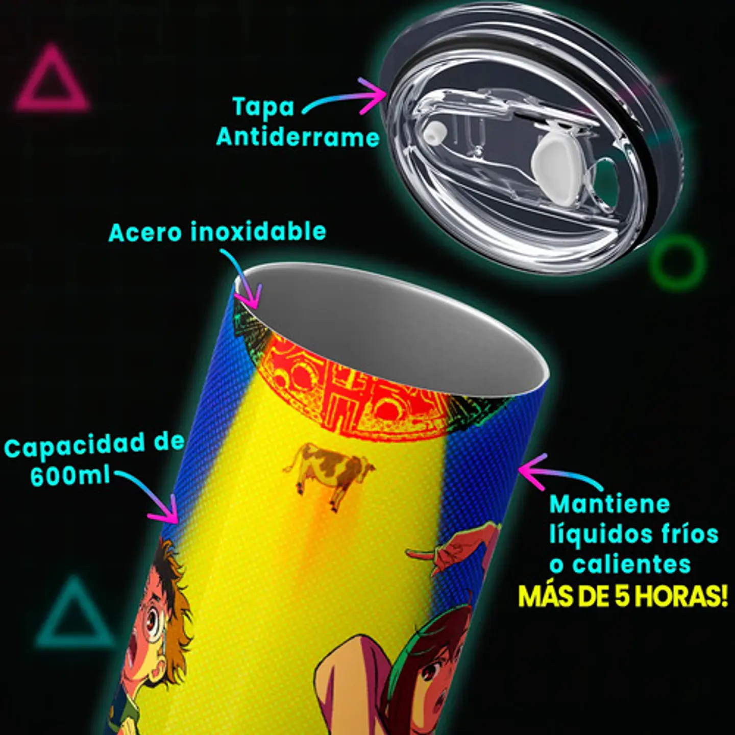 Mug Termo Dandadan Abduction Pop 600ml 4