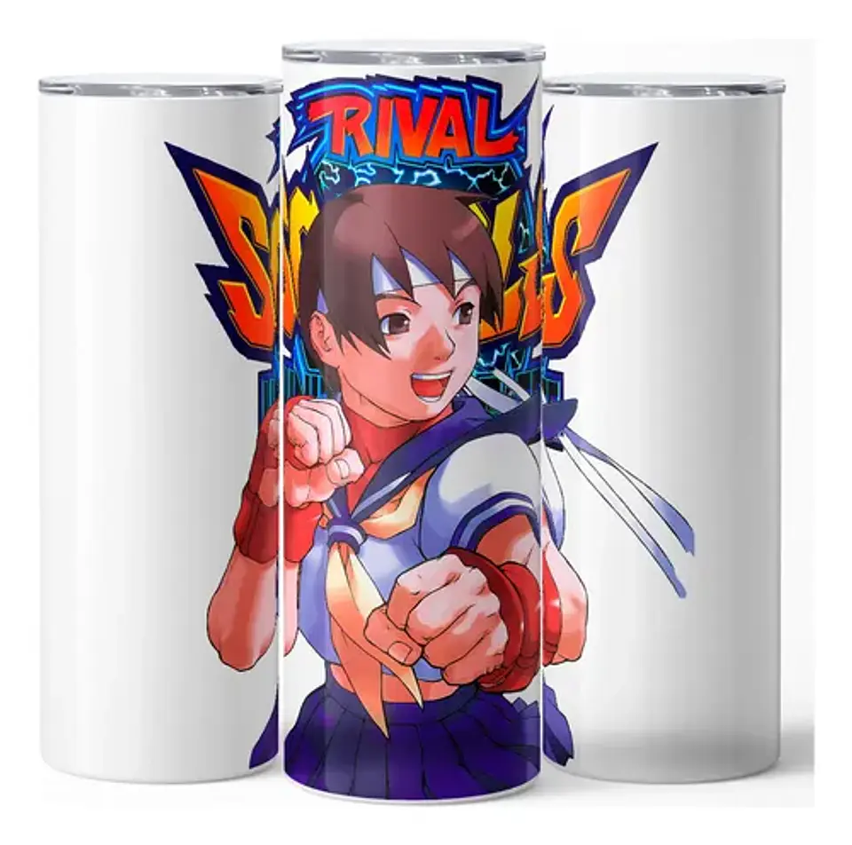 Mug Termo Capcom Sakura Kasugano Rival Schools 600ml 3